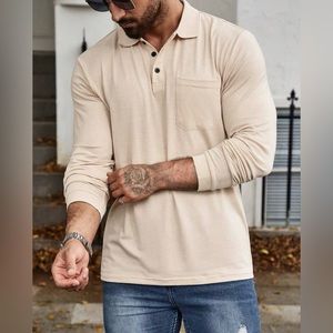 NWT Manfinity Homme Men’s Solid Color Polo Shirt